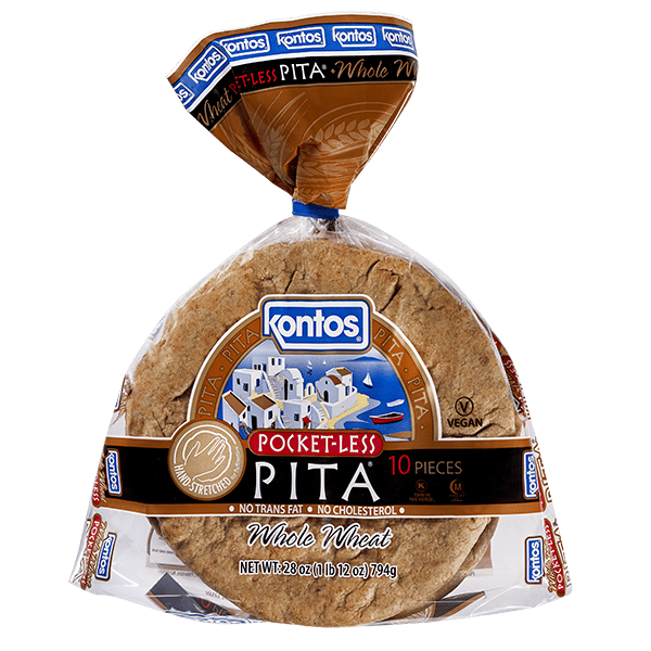 7-Inch Whole Wheat Pocket-Less Pita® - Kontos