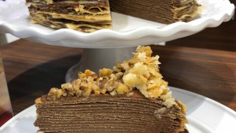 Banana & Butterscotch Crepe Cake - Simple Roots